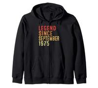 Legend Since September 1975 Vintage 1975 Birth Of Birthday Felpa con Cappuccio