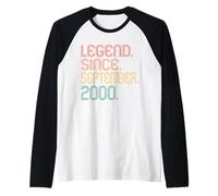 Legend Since September 2000 Men Women Vintage 2000 Birthday Maglia con Maniche Raglan
