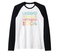 Legend Since September 2004 22nd Birthday Retro 22 Years Old Maglia con Maniche Raglan