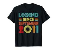 Legend Since September 2011 15th Birthday Retro 15 Years Old Maglietta