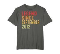 Legend Since September 2012 Vintage 2012 Birth Of Birthday Maglietta