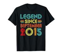 Legend Since September 2015 10th Birthday Retro 10 Years Old Maglietta