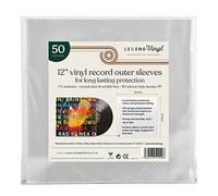 Legend Vinyl - Confezione da 50 x 30,5 cm, per dischi rigidi, trasparenti, senza pieghe, resistenti e adatti alla maggior parte dei cancelli e doppi LP.