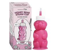 Legendairy Milk Honey Bear Straw Cup Silicone for Babies Pink 8 oz. Dishwasher Safe Baby Straw Cup Food Grade Silicone Honeybear Sippy Cup for Ages