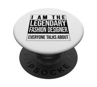 Legendario compleanno nato Fashion-Designer PopSockets PopGrip Adesivo