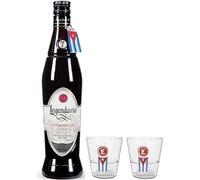 Legendario Rum Ron Elixir 7 Anni 700ml 34% con 2 Bicchierini di Vetro