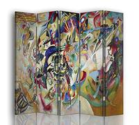 Legendarte - Paravento - Separè per Interni Composizione Vii - Wassily Kandinsky cm. 180x170 (5 x)