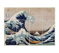 LegendArte - Quadro Multipannello La Grande Onda Di Kanagawa - Katsushika Hokusai cm. 150x200 (12 pannelli)