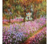 LegendArte - Stampa su tela - Il Giardino - Claude Monet - Quadro su Tela, Decorazione Parete cm. 90x90