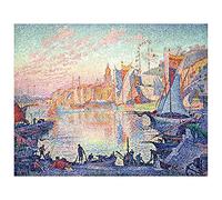 LegendArte - Stampa su tela - Il Porto Di Saint Tropez - Paul Signac - Quadro su Tela, Decorazione Parete cm. 80x100