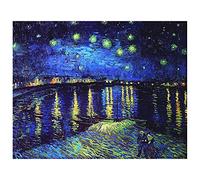 LegendArte - Stampa su tela - Notte Stellata Sul Rodano - Vincent Van Gogh - Quadro su Tela, Decorazione Parete cm. 50x70