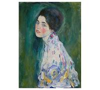 LegendArte - Stampa su tela - Ritratto di Signora - Gustav Klimt - Quadro su Tela, Decorazione Parete cm. 50x70