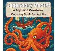 Legendary Beasts: A Mythical Creatures Coloring Book for Adults: 50 Intricate Fantasy Coloring Pages Featuring Dragons, Griffins, Unicorns, Phoenixes, and Hybrid Monsters | Square Size 8.5 x 8.5