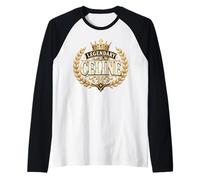 Legendary Celine Royal Crown Crest Nome Grafico Personalizzato Regale Maglia con Maniche Raglan
