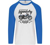 Legendary Motocicletta Biker Cafe Racer Uomo L/S Baseball T-Shirt