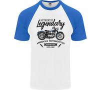 Legendary Motorcycles Biker Cafe Racer Uomo S/S Baseball T-Shirt
