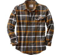 Legendary Whitetails Buck Camp Flannel Shirt Camicia Button-Down, Plaid Platino, XL Uomo