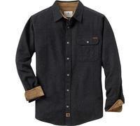 Legendary Whitetails Buck Camp, Camicia da Uomo in Flanella, Casual, a Maniche Lunghe con Bottoni, Polsini in Velluto a Coste, Black Heather, 3XL