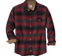 Legendary Whitetails Buck Camp Camicia Flanella Manica Lunga, Cabin Fever Plaid Rosso, XX-Large Big Tall Uomo