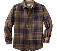 Legendary Whitetails Buck Camp Flannel Shirt Maglietta con Bottoni, Plaid Huntsman, L Uomo