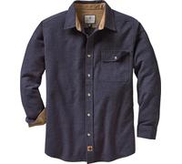 Legendary Whitetails Buck Camp Flannel Shirt Manica Lunga, Navy Heather, S Uomo