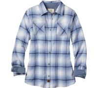 Legendary Whitetails Camicia da Donna Standard Cottage Escape Flanella, Baby Blues Plaid, Grande