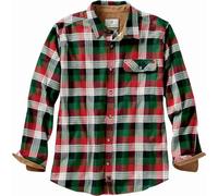 Legendary Whitetails Camicia da Uomo Buck Camp in Flanella, a Maniche Lunghe, con Bottoni e Polsini a Coste, Alpine Mountain Plaid, L Alto