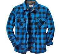 Legendary Whitetails Navigator Fleece Button Up Shirt Manica Lunga, Liberty Buffalo Plaid Blu, XL Uomo