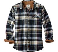 Legendary Whitetails Camicia in Flanella Buck Camp da Uomo, Taglia L, con Plaid d'Acqua di Mezzanotte