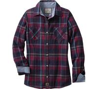 Legendary Whitetails Cottage Escape - Camicia da Donna in Flanella, a Maniche Lunghe, a Quadri e Tinta Unita, con Bottoni (Confezione da 1)