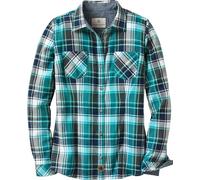 Legendary Whitetails Cottage Escape-Camicia in Flanella Maniche Lunghe, Plaid Pacifico Turchese, L Donna