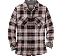 Legendary Whitetails Cottage Escape - Vestiti da Donna in Flanella a Maniche Lunghe, Tinta Unita, con Bottoni, Plaid Rosa polverosa, M