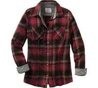 Legendary Whitetails Cottage Escape - Vestiti da Donna in Flanella a Maniche Lunghe, Tinta Unita o Scozzese, con Bottoni, XS