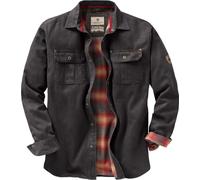 Legendary Whitetails Flannel Lined Shirt Jacket Waxed Cotton Water Resistant Giacca, Asfalto, S Uomo