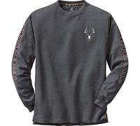 Legendary Whitetails Maglietta a Maniche Lunghe, atipica, da Uomo, Antracite Melange, L