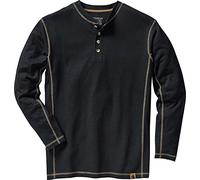 Legendary Whitetails Maverick-Camicia Henley Slub, Nero, S Uomo