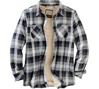 Legendary Whitetails Women's Open Country Flannel Shacket Sherpa Lined Plaid Fleece Shirt Jacket Ladies Western Clothing Coat, Glacier bay Plaid, X-Large