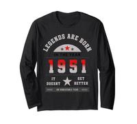 Legends Are Born 1951 It Doesn't Get Better Vintage Design Maglia a Manica