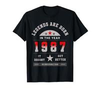 Legends Are Born 1987 Compleanno Vintage Retro 80s Cult Maglietta