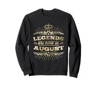 Legends Are Born in August King Queen Crown T-Shirt Felpa