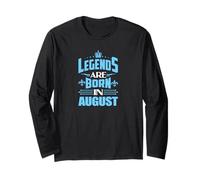 Legends Are Born in August with Crown Graphic Maglia a Manica