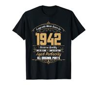 Legends Born In 1942 magliette 80° compleanno Perfettamente invecchiato Maglietta