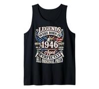 Legends Born in 1946 Vintage Patriotic Eagle 80th Birthday Canotta