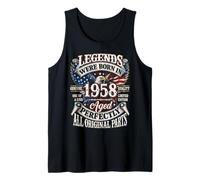 Legends Born in 1958 Vintage Patriotic Eagle 68th Birthday Canotta