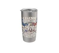 Legends Born In 1970 Vintage Patriotic Eagle 56th Birthday Bicchiere termico in acciaio inox doppia parete