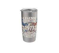 Legends Born In 1973 Vintage Patriotic Eagle 53rd Birthday Bicchiere termico in acciaio inox doppia parete