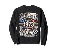 Legends Born in 1973 Vintage Patriotic Eagle 53rd Birthday Felpa