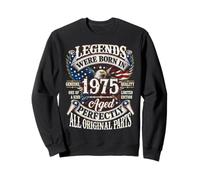 Legends Born in 1975 Vintage Patriotic Eagle 51st Birthday Felpa