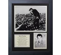 Legends Never Die 16446U Elvis Presley Performing Live Collectible | Collage Fotografico incorniciato da Parete, Decorazione Artistica da Parete, Nero, 30,5 x 38,1 cm