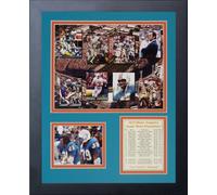 Legends Never Die 1972 Miami Dolphins Mosaic Framed Photo Collage, 11 x 35,6 cm